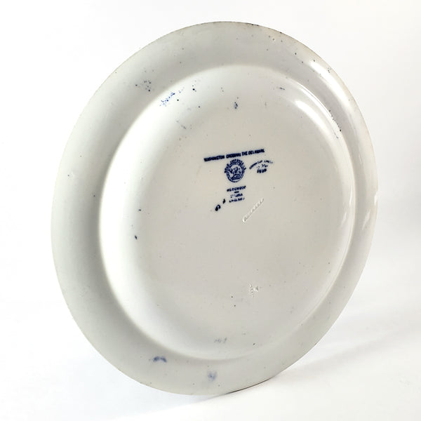 Wedgwood Historical Cobalt Blue Transfer 9" Plate Washington Crossing the Delaware Etruria
