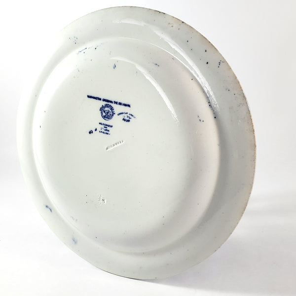 Wedgwood Historical Cobalt Blue Transfer 9" Plate Washington Crossing the Delaware Etruria