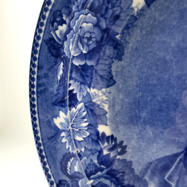 Antique Cobalt Blue 9" Commemorative Plate Theodore Roosevelt by Wedgwood Etruria