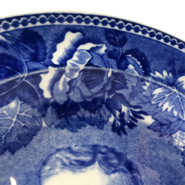 Antique Cobalt Blue 9" Commemorative Plate Theodore Roosevelt by Wedgwood Etruria