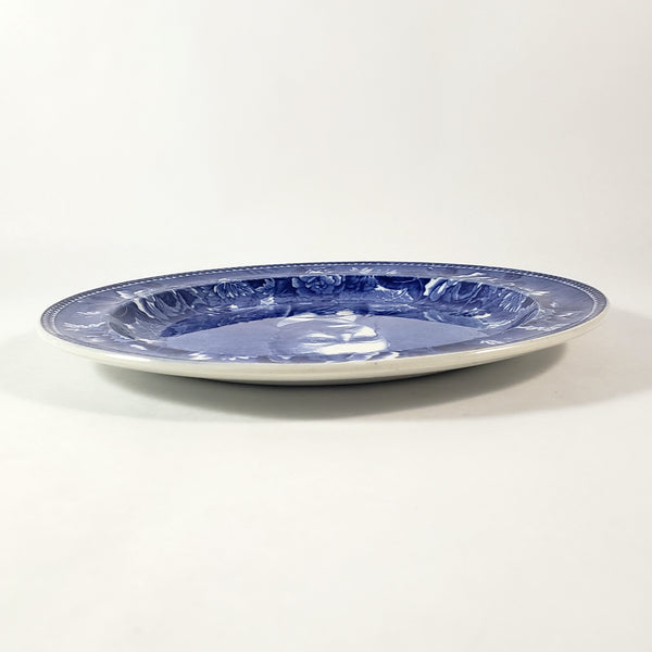 Antique Cobalt Blue 9" Commemorative Plate Theodore Roosevelt by Wedgwood Etruria