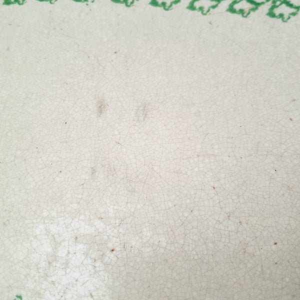 Antique Stick Spatter Octagonal Platter 13 3/8" Purple & Green Leaves