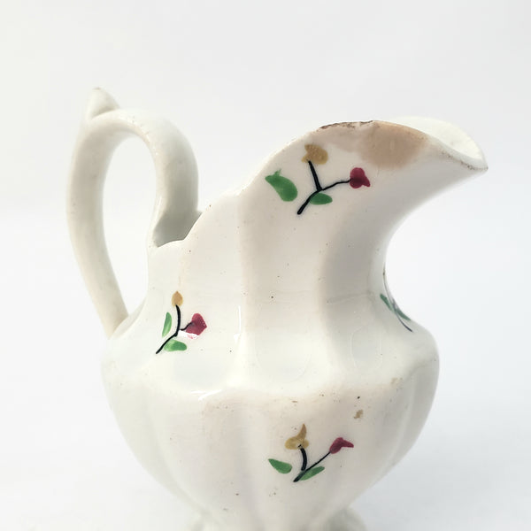 Antique Victorian Childs Play Miniature Pitchers 3 1/4" Set of 2