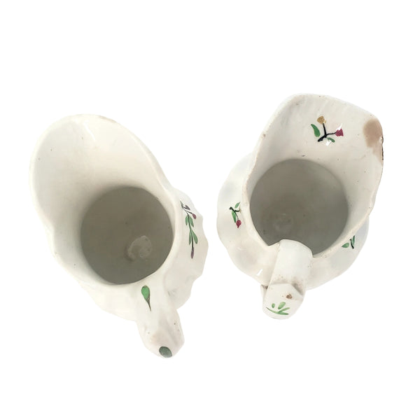 Antique Victorian Childs Play Miniature Pitchers 3 1/4" Set of 2