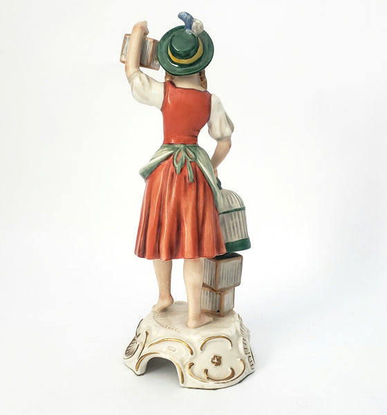 Gerhard Bachmann Figurine by Goebel Girl with Birdcages 1970s
