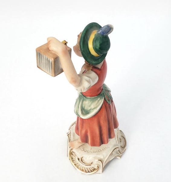 Gerhard Bachmann Figurine by Goebel Girl with Birdcages 1970s