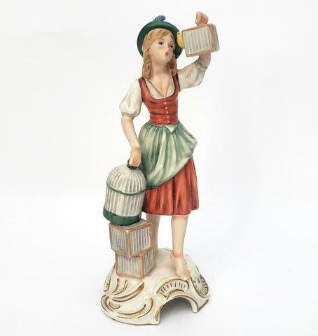 Gerhard Bachmann Figurine by Goebel Girl with Birdcages 1970s