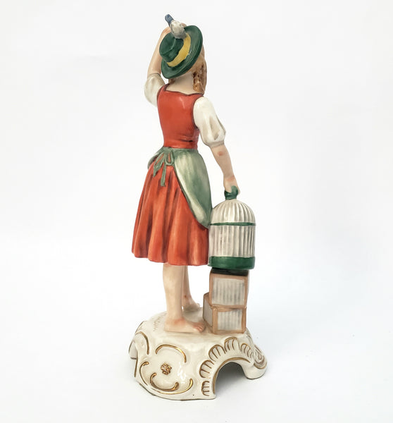 Gerhard Bachmann Figurine by Goebel Girl with Birdcages 1970s