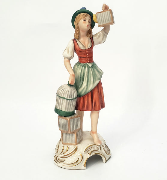 Gerhard Bachmann Figurine by Goebel Girl with Birdcages 1970s