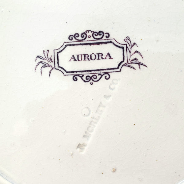 Antique Purple Transferware Plate Set of 4 Aurora Francis Morley & Co. England