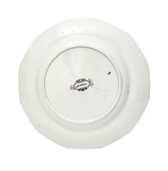 Antique Purple Transferware Plate Set of 4 Aurora Francis Morley & Co. England