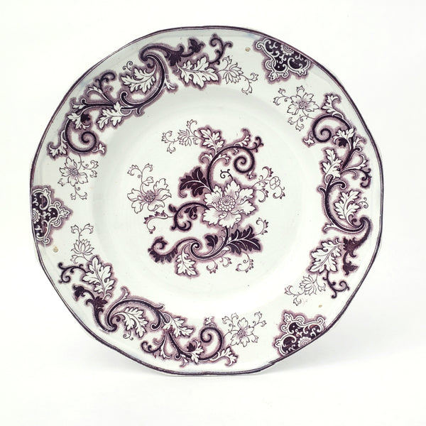 Antique Purple Transferware Plate Set of 4 Aurora Francis Morley & Co. England