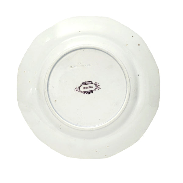 Antique Purple Transferware Plate Set of 4 Aurora Francis Morley & Co. England