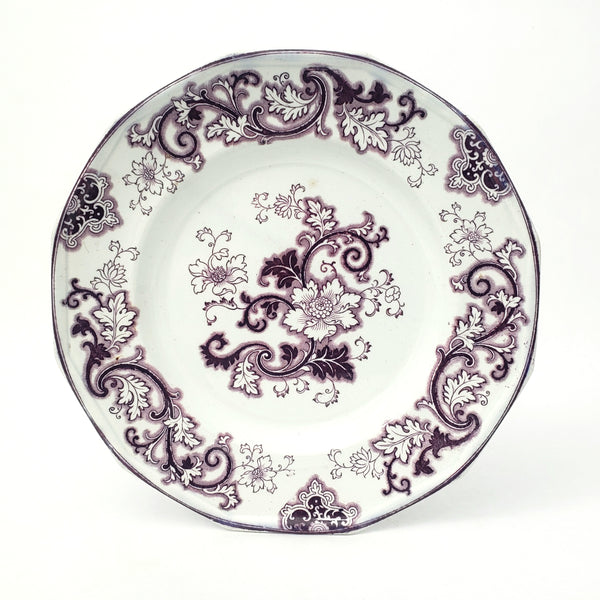 Antique Purple Transferware Plate Set of 4 Aurora Francis Morley & Co. England
