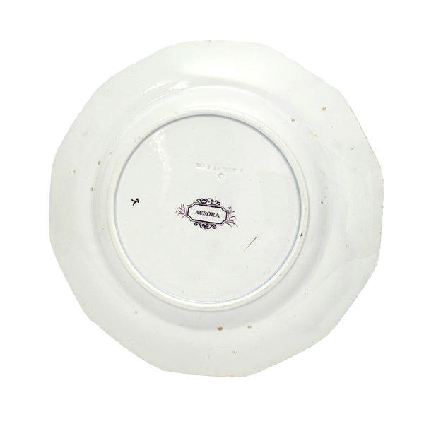 Antique Purple Transferware Plate Set of 4 Aurora Francis Morley & Co. England