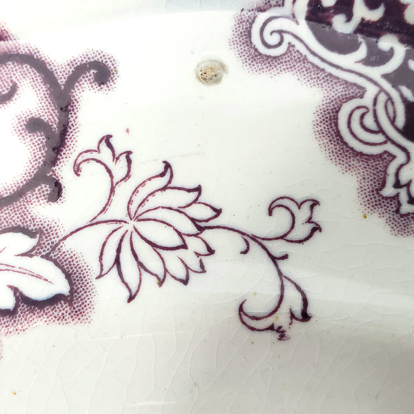 Antique Purple Transferware Plate Set of 4 Aurora Francis Morley & Co. England