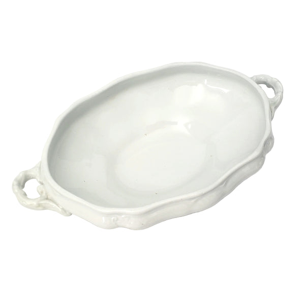 Antique White Ironstone Covered Vegetable Serving Dish by Johnson Brothers England