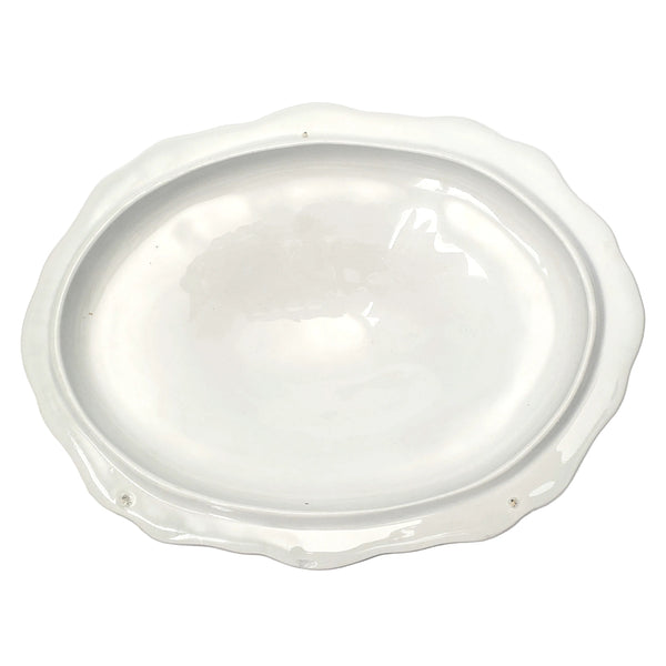 Antique White Ironstone Covered Vegetable Serving Dish by Johnson Brothers England