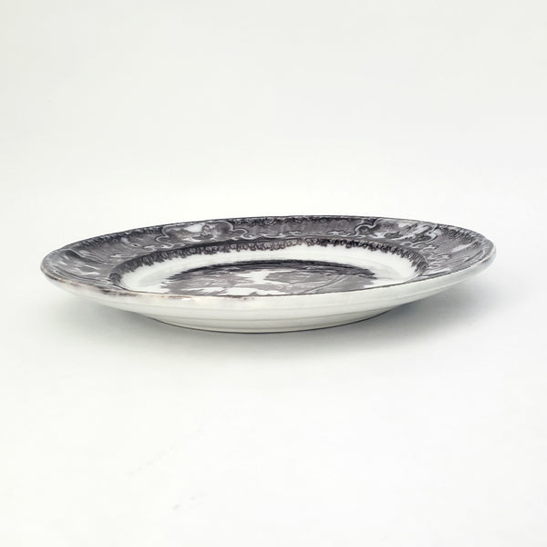 Flow Black Mulberry Pearl Stoneware Transferware Plate Set of 2 Washington Vase PW&Co