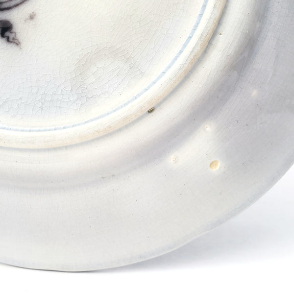 Flow Black Mulberry Pearl Stoneware Transferware Plate Set of 2 Washington Vase PW&Co