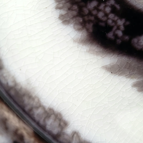 Flow Black Mulberry Pearl Stoneware Transferware Plate Set of 2 Washington Vase PW&Co