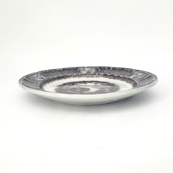 Flow Black Mulberry Pearl Stoneware Transferware Plate Set of 2 Washington Vase PW&Co