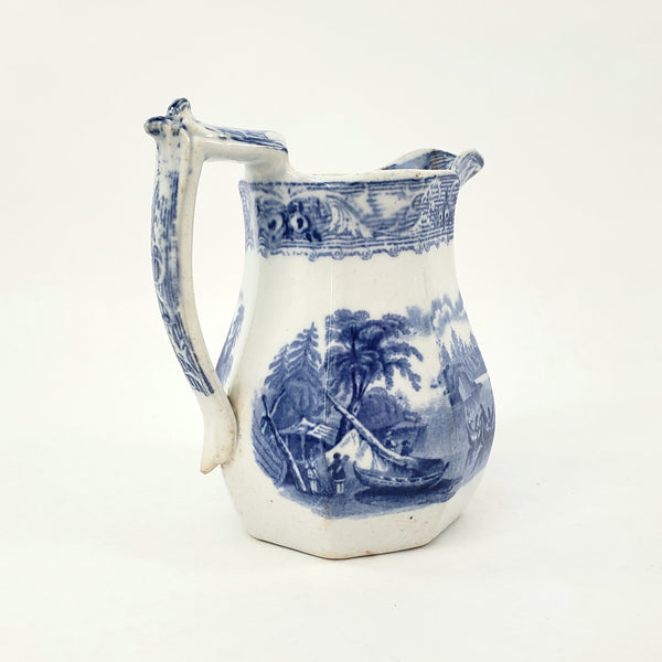 Antique 19th Century Blue and White Transferware Creamer