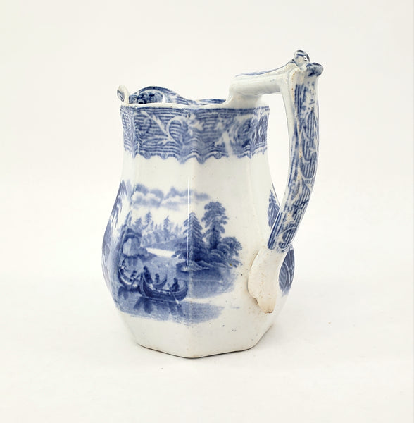 Antique 19th Century Blue and White Transferware Creamer