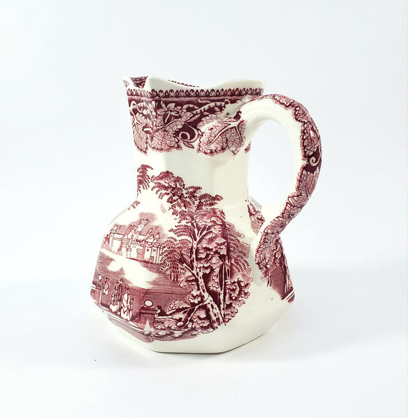 Mason's English Ironstone Red Transferware 5 1/4" Creamer Jug