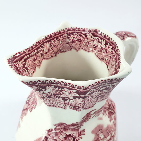 Mason's English Ironstone Red Transferware 5 1/4" Creamer Jug