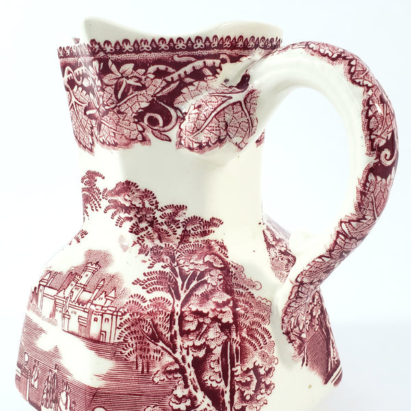 Mason's English Ironstone Red Transferware 5 1/4" Creamer Jug