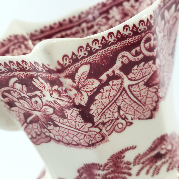 Mason's English Ironstone Red Transferware 5 1/4" Creamer Jug