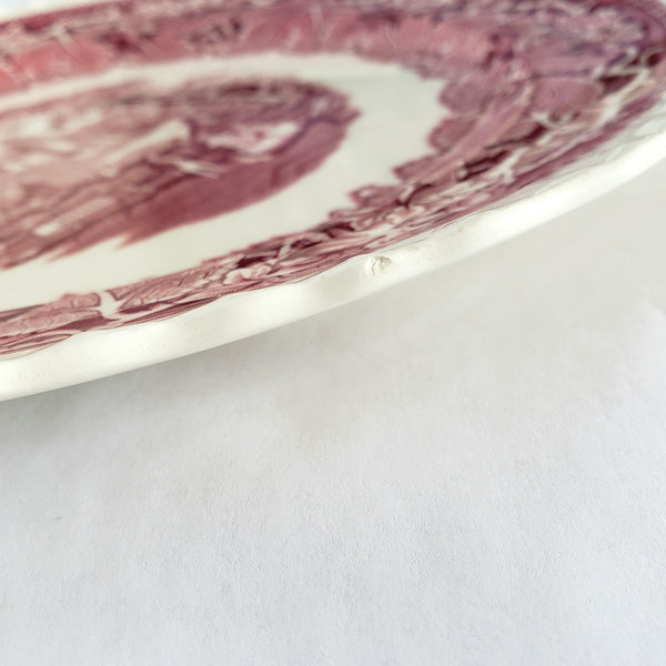 Mason's Patent Ironstone Red Transferware Plate VISTA 10 1/2" England