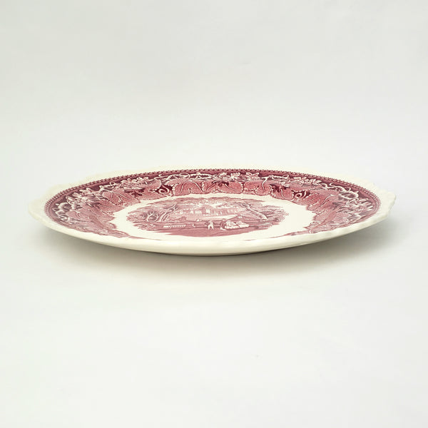 Mason's Patent Ironstone Red Transferware Plate VISTA 10 1/2" England