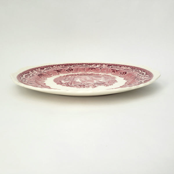 Mason's Patent Ironstone Red Transferware Plate VISTA 10 1/2" England
