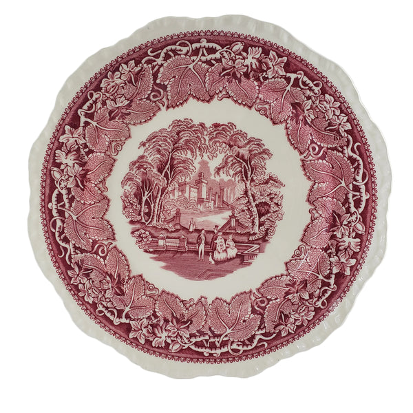 Mason's Patent Ironstone Red Transferware Plate VISTA 10 1/2" England