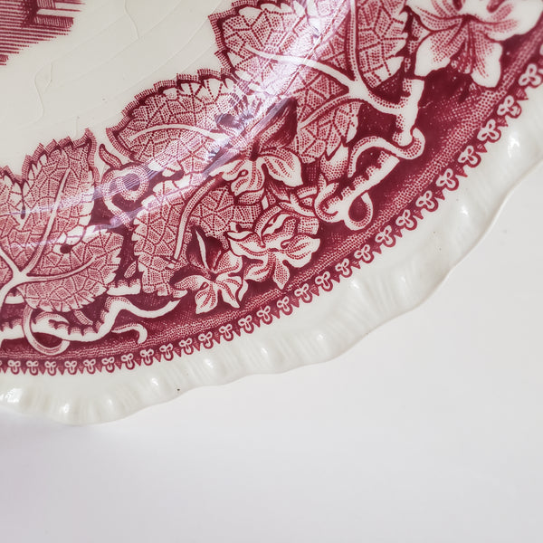 Mason's Patent Ironstone Red Transferware Plate VISTA 10 1/2" England