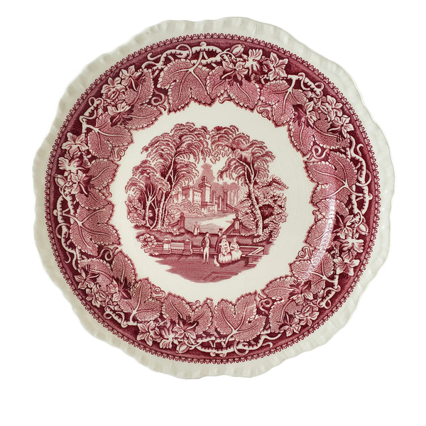 Mason's Patent Ironstone Red Transferware Plate VISTA 10 1/2" England