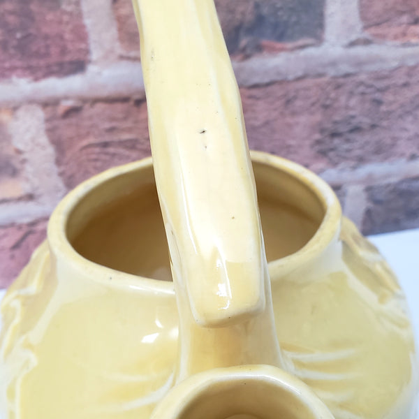 McCoy Yellow Pottery Teapot No Lid - Decorative Planter