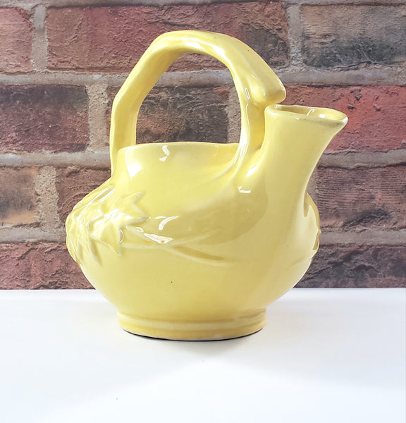 McCoy Yellow Pottery Teapot No Lid - Decorative Planter