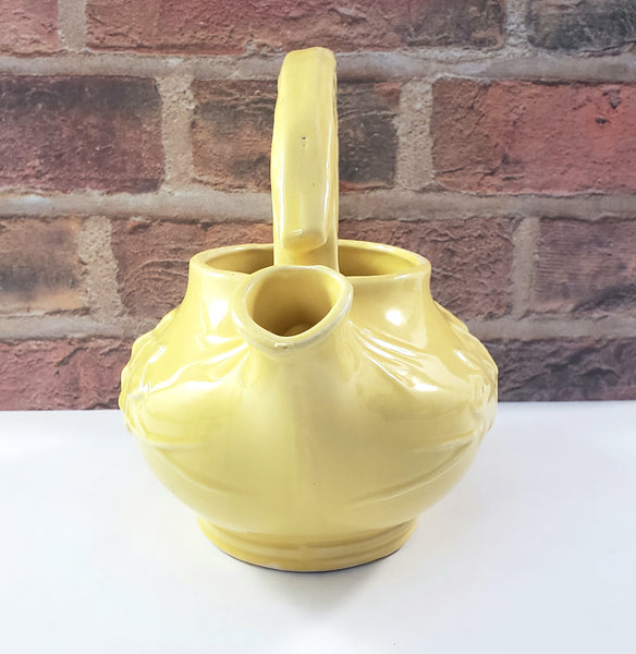 McCoy Yellow Pottery Teapot No Lid - Decorative Planter