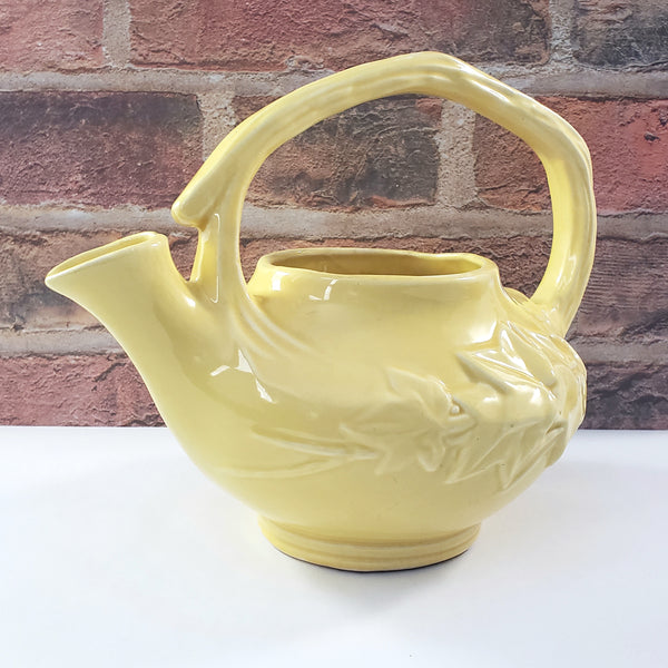 McCoy Yellow Pottery Teapot No Lid - Decorative Planter