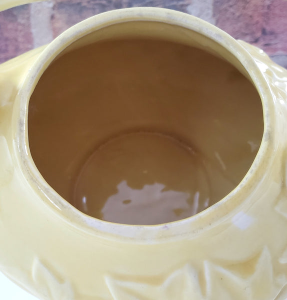 McCoy Yellow Pottery Teapot No Lid - Decorative Planter