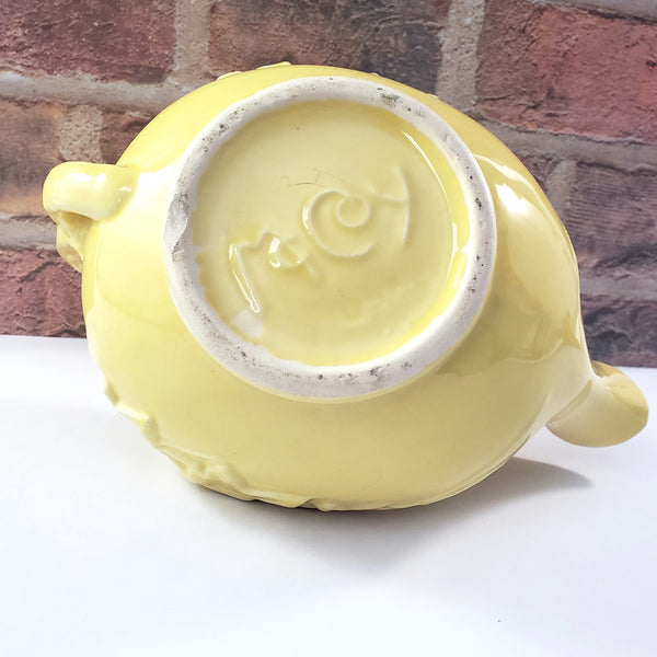 McCoy Yellow Pottery Teapot No Lid - Decorative Planter