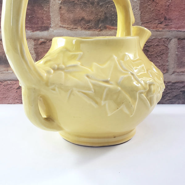 McCoy Yellow Pottery Teapot No Lid - Decorative Planter