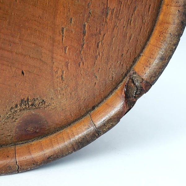 Vintage Rustic Wooden Bucket Pail with Bail Handle Wood Grip