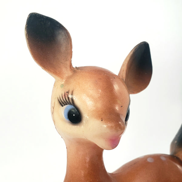 Vintage Bambi Deer Plastic Figurines Collection of 3