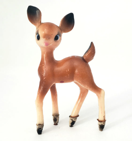 Vintage Bambi Deer Plastic Figurines Collection of 3