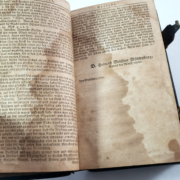 1814 Pennsylvania German Lutheran Hymnbook Hymnal Leather Bound