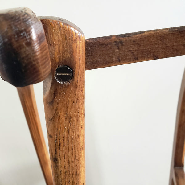 Antique French Wooden Runner Sled 35"